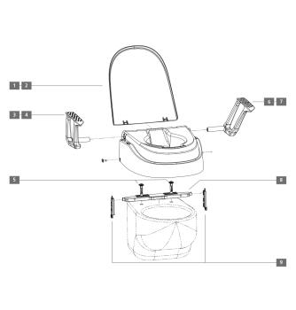 Toilettensitzerhöhung SmartFix mit Armlehnen TOP-Montage